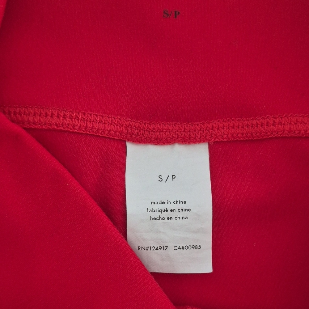 WeWoreWhat Red High-Waist Bike Shorts / SIZE S - Picture 10 of 13